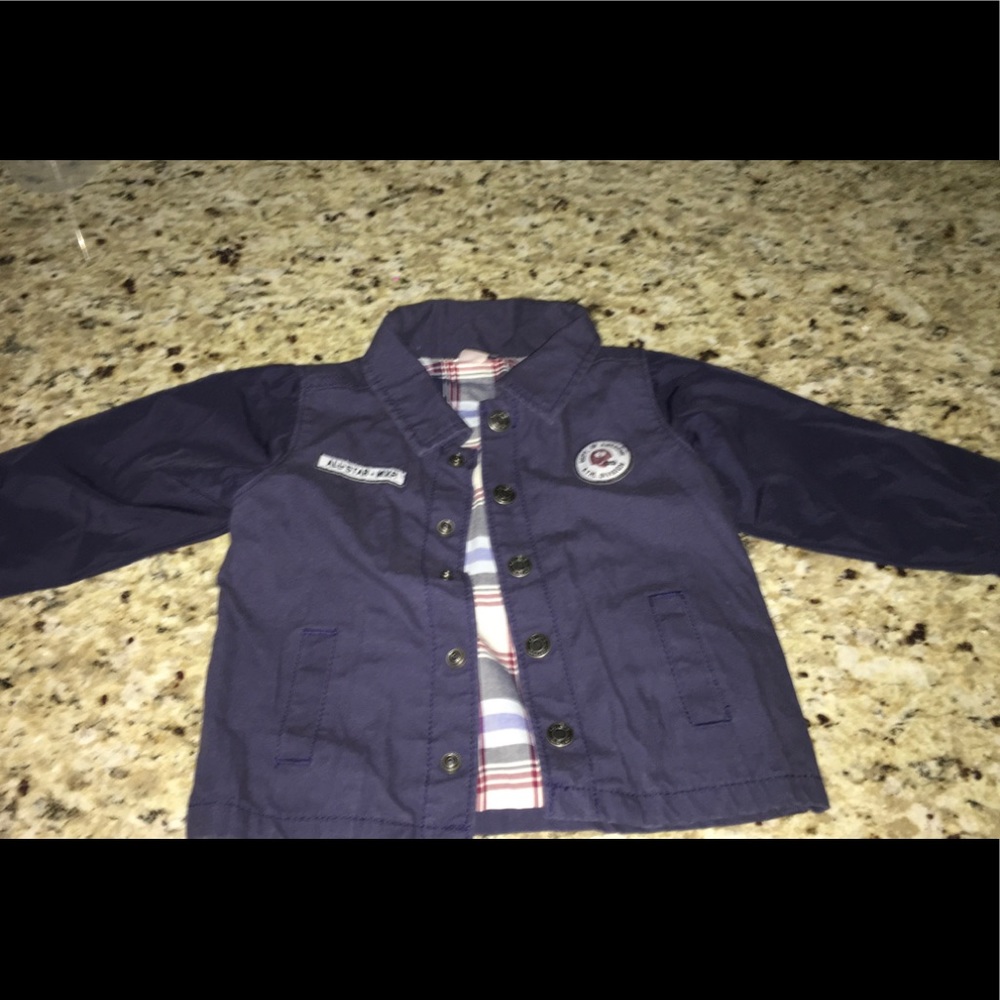 Navy blue toddler boys jacket